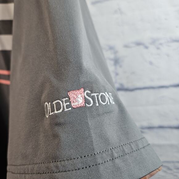 Footjoy Mens XL Gray,White,Peach Polo Moisture Wicking Golf Preppy - Picture 2 of 6